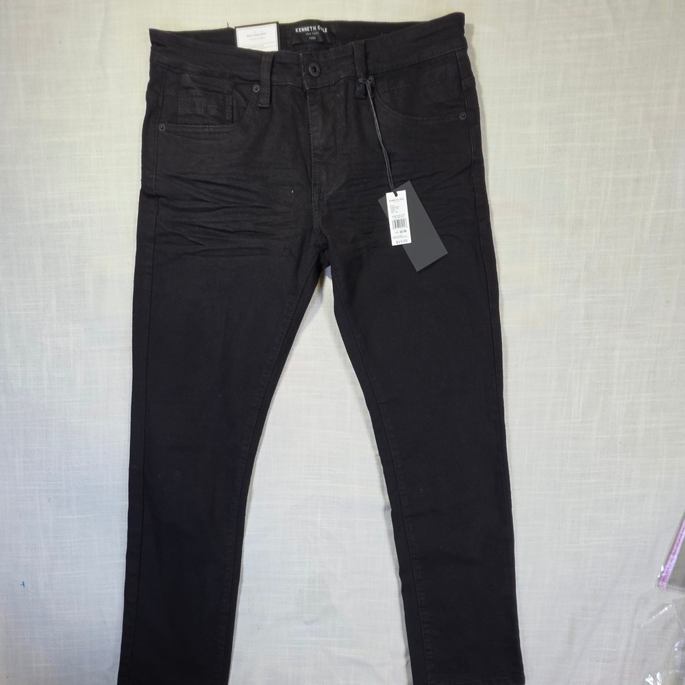 Kenneth Cole New York Mens Slim Fit Black Jeans 32x30 KU9A1BALEF6 NWT